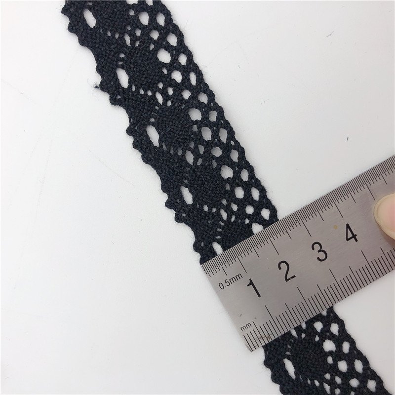 cluny Cotton Lace Crochet Ribbon lace width 25mm Lace Trim Edging Wedding for baby and kid clothes
