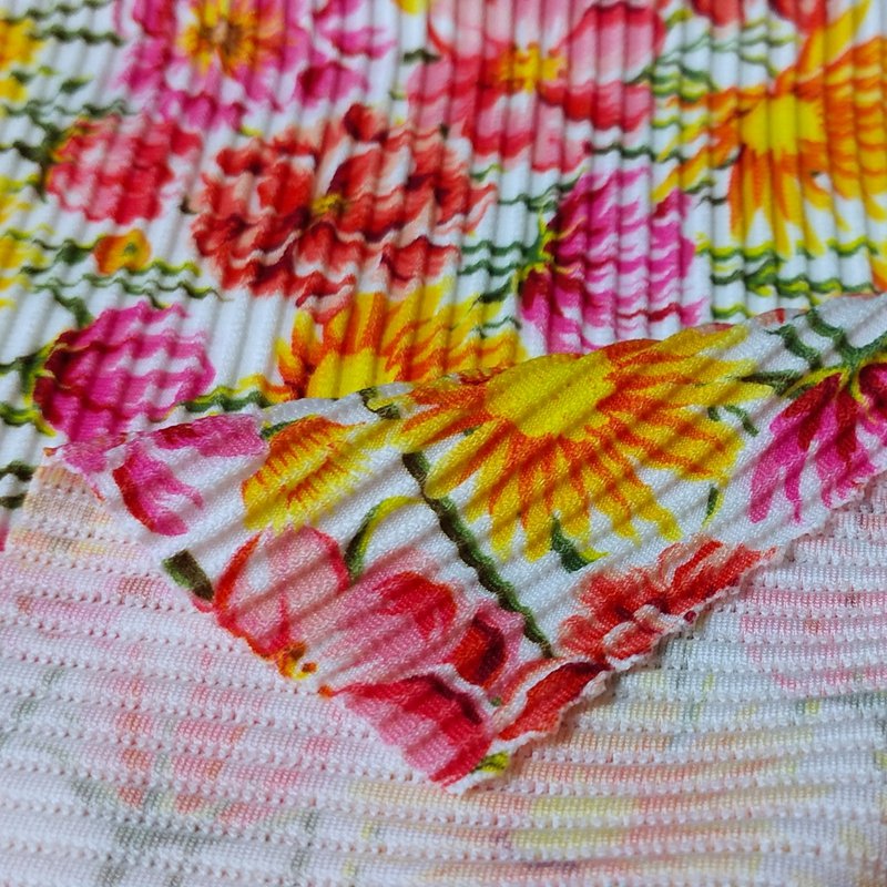 spandex 15 polyamides 85 ottoman rib nylon elastane sun flower floral printed fabric for bikini