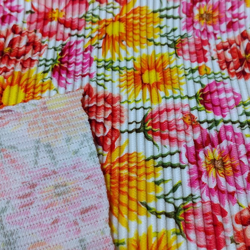 spandex 15 polyamides 85 ottoman rib nylon elastane sun flower floral printed fabric for bikini