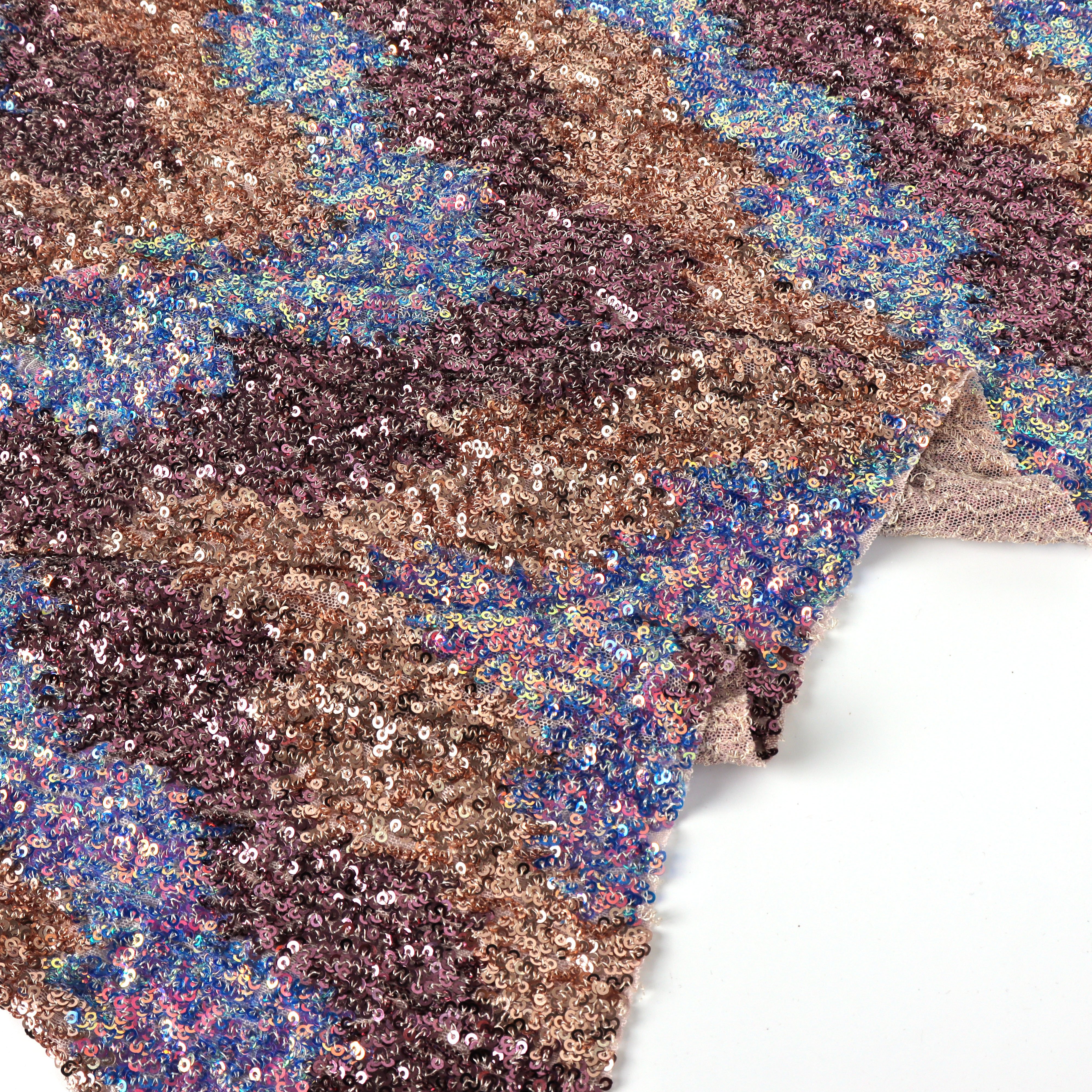 2023 Factory direct sales designer pattern pattern color sequin embroidery German mesh lace fabric