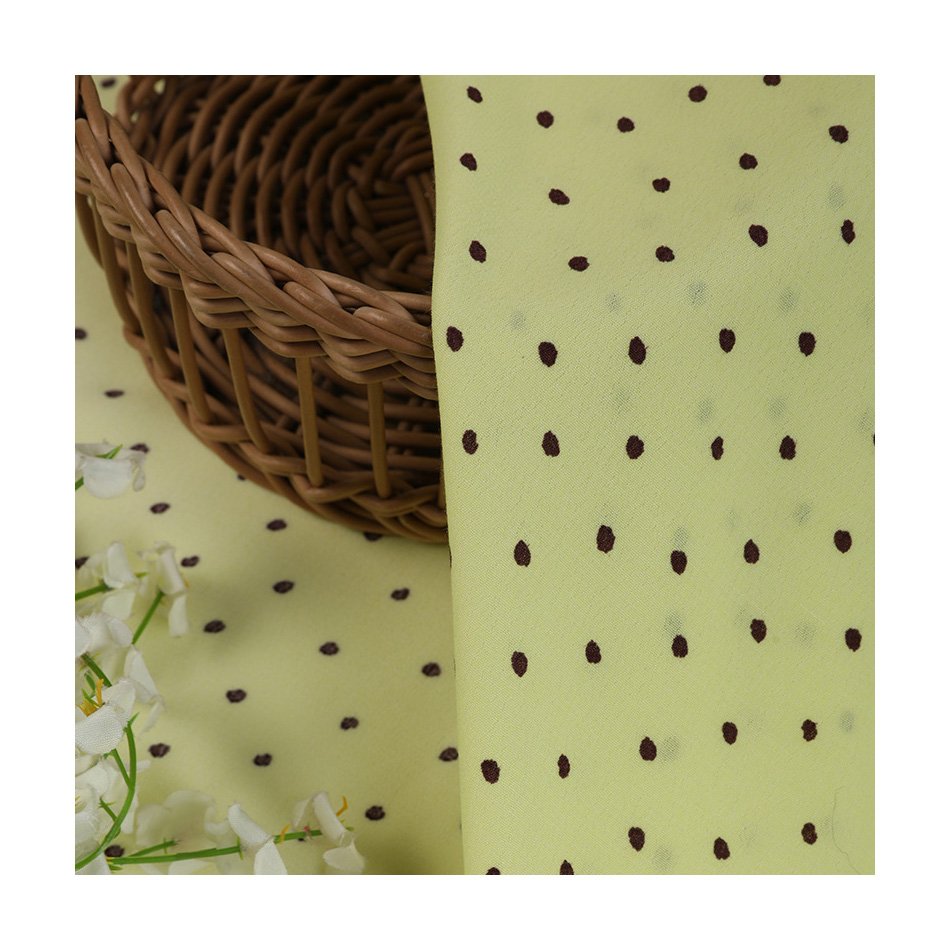 High-quality Dress Suspender Printed fabric 120g Rayon Viscose Interwoven Rich Crepe Active Printed Wrinkle fabric