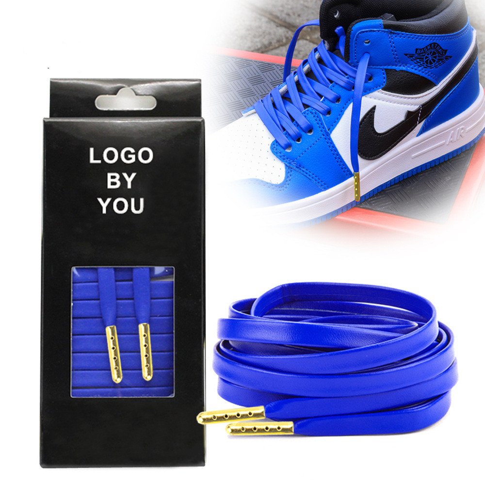 Wholesale PU Leather Shoelaces 7mm Flat Faux Sheepskin bootlaces replacement laces sneaker laces for Shoes Boots