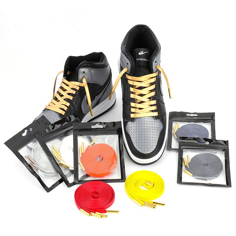 Wholesale PU Leather Shoelaces 7mm Flat Faux Sheepskin bootlaces replacement laces sneaker laces for Shoes Boots