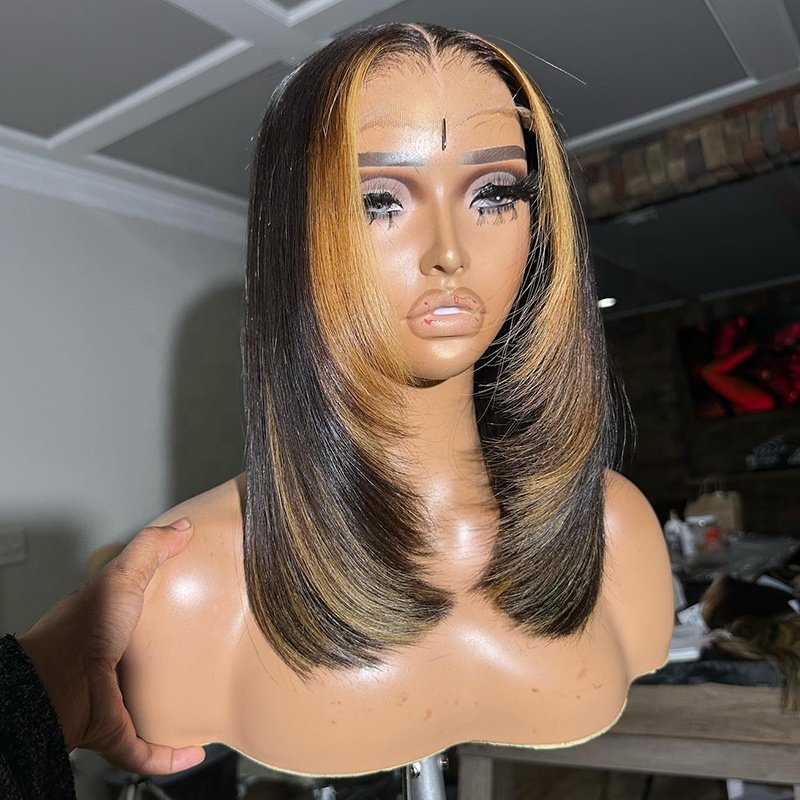 Wholesale Natural Virgin Cuticle Aligned Short Cut Bob Wig Double Drawn Vietnamese Hair 13*4 4*4 HD Lace Front Human Hair Wigs