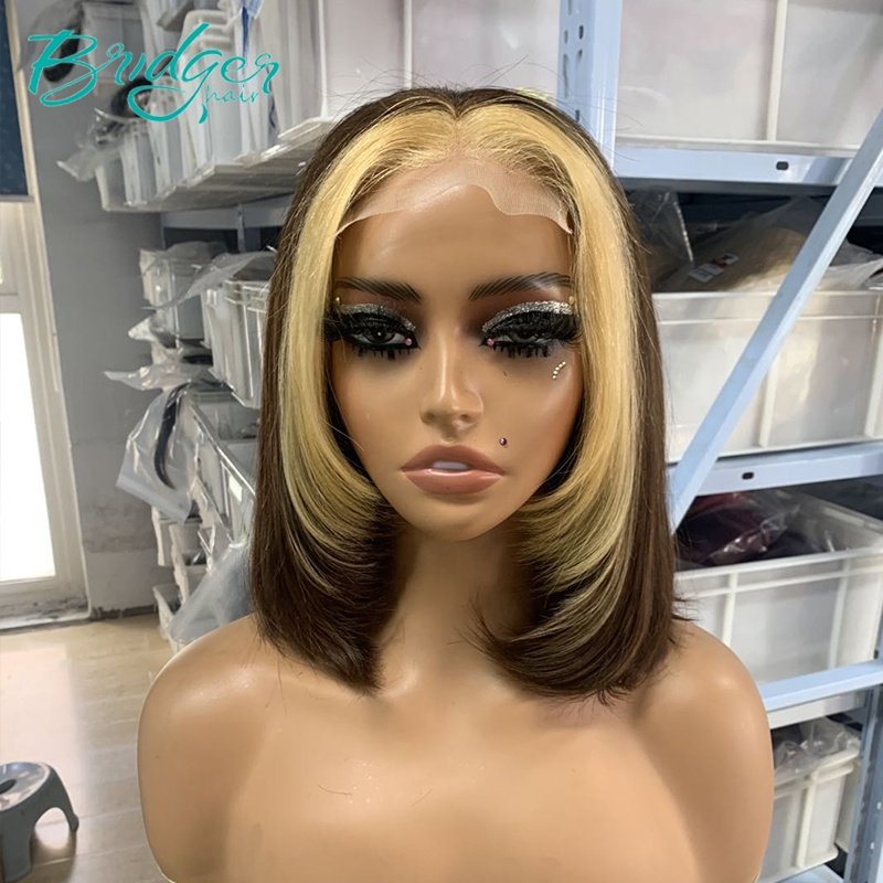 Wholesale Natural Virgin Cuticle Aligned Short Cut Bob Wig Double Drawn Vietnamese Hair 13*4 4*4 HD Lace Front Human Hair Wigs