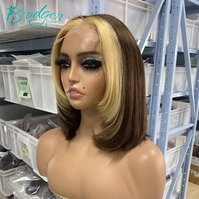 Wholesale Natural Virgin Cuticle Aligned Short Cut Bob Wig Double Drawn Vietnamese Hair 13*4 4*4 HD Lace Front Human Hair Wigs