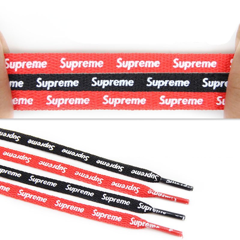 Yrunfeety Custom Text Printed Shoe Laces Both Sides Flat Print Shoe Laces for Print Supre Shoelaces Sneaker Shoes Drop Shipping