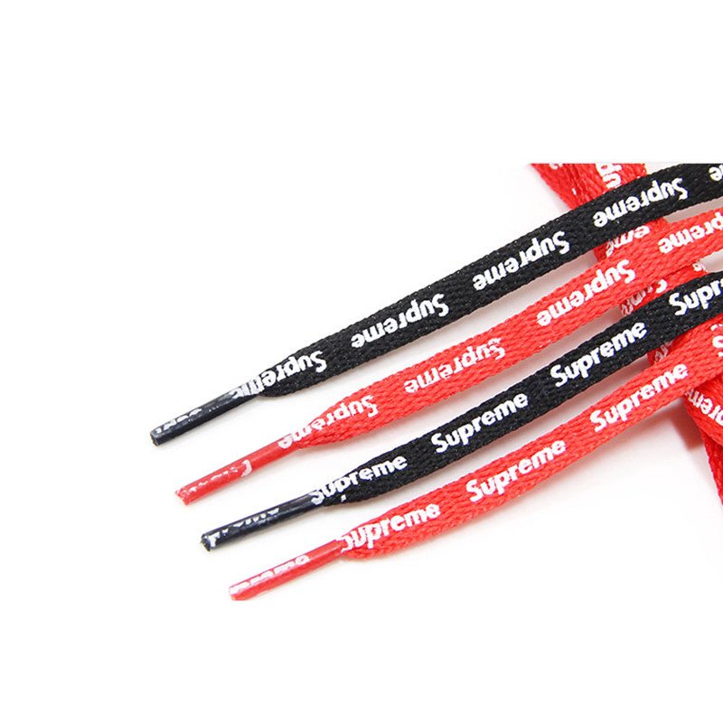 Yrunfeety Custom Text Printed Shoe Laces Both Sides Flat Print Shoe Laces for Print Supre Shoelaces Sneaker Shoes Drop Shipping