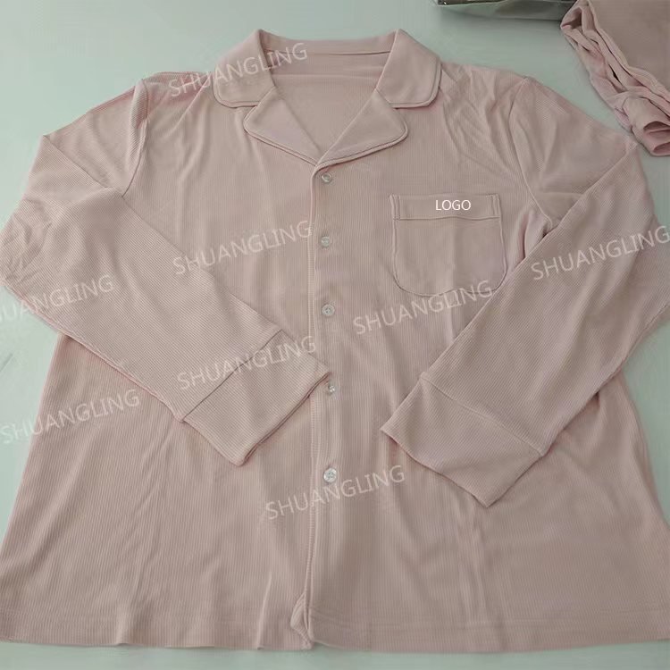 Custom Logo Women Sleepwear Cotton Modal Bamboo Pyjamas Womens Two Pieces Soft Sleep Loungewear Women ribbed pajamas