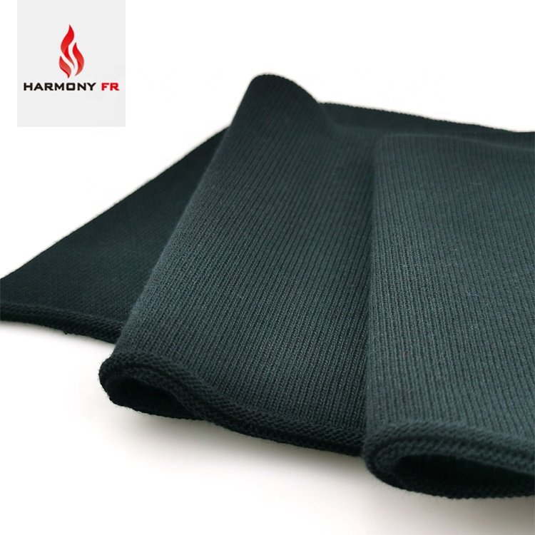 Custom 100% Cotton Knitted Flame Retardant Flat Rib Collar