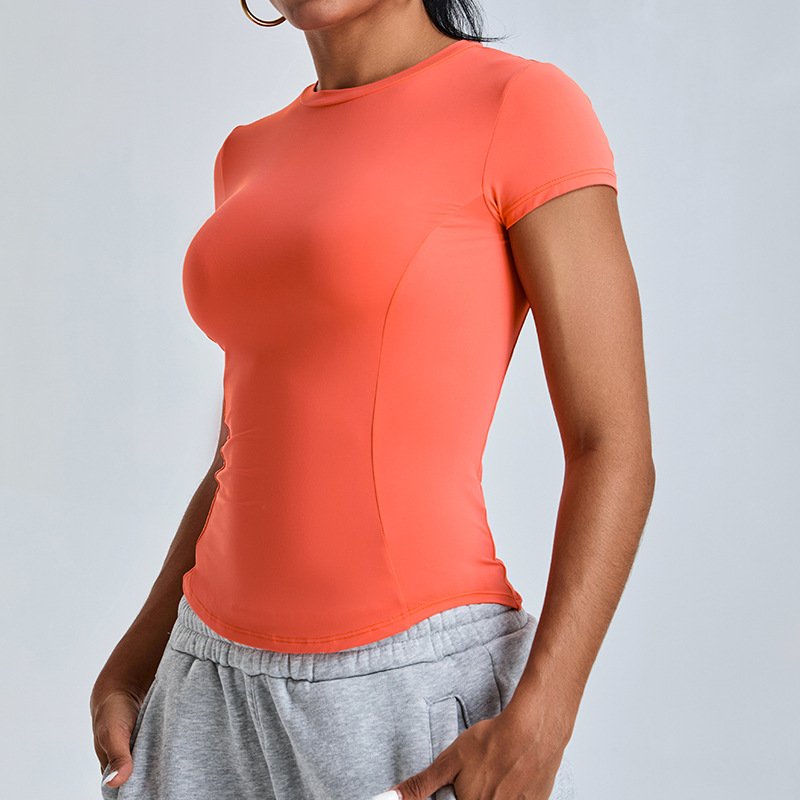 Women's Workout Shirts Athletic Compression Tee Dry Fit Yoga Gym Basic Tops Short Sleeve Fitted Basic Tight Tees Stretchy Tops