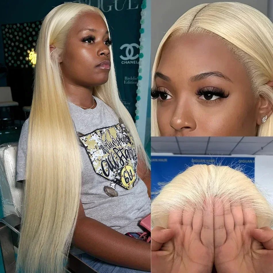 613 Blonde 13x6 Hd Human Hair Lace Front Wig For Black Women Raw Virgin Peruvian Hair 13x4 Full Frontal Transparent Lace Wigs