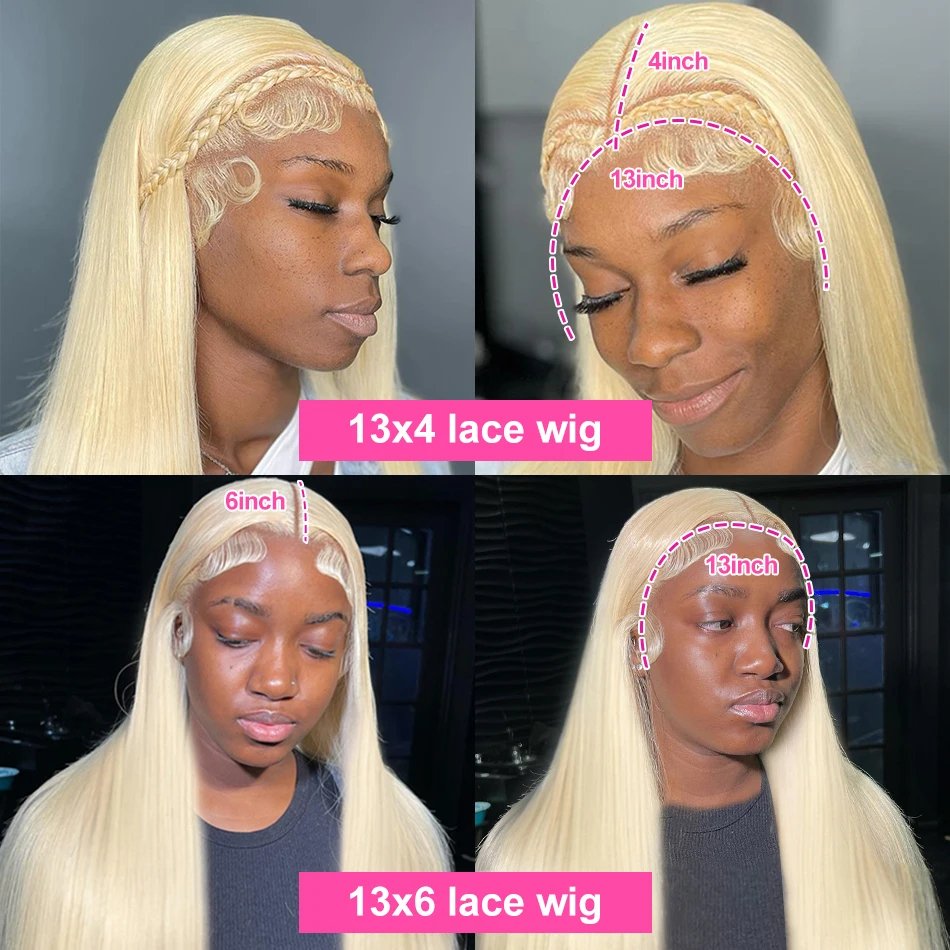 613 Blonde 13x6 Hd Human Hair Lace Front Wig For Black Women Raw Virgin Peruvian Hair 13x4 Full Frontal Transparent Lace Wigs