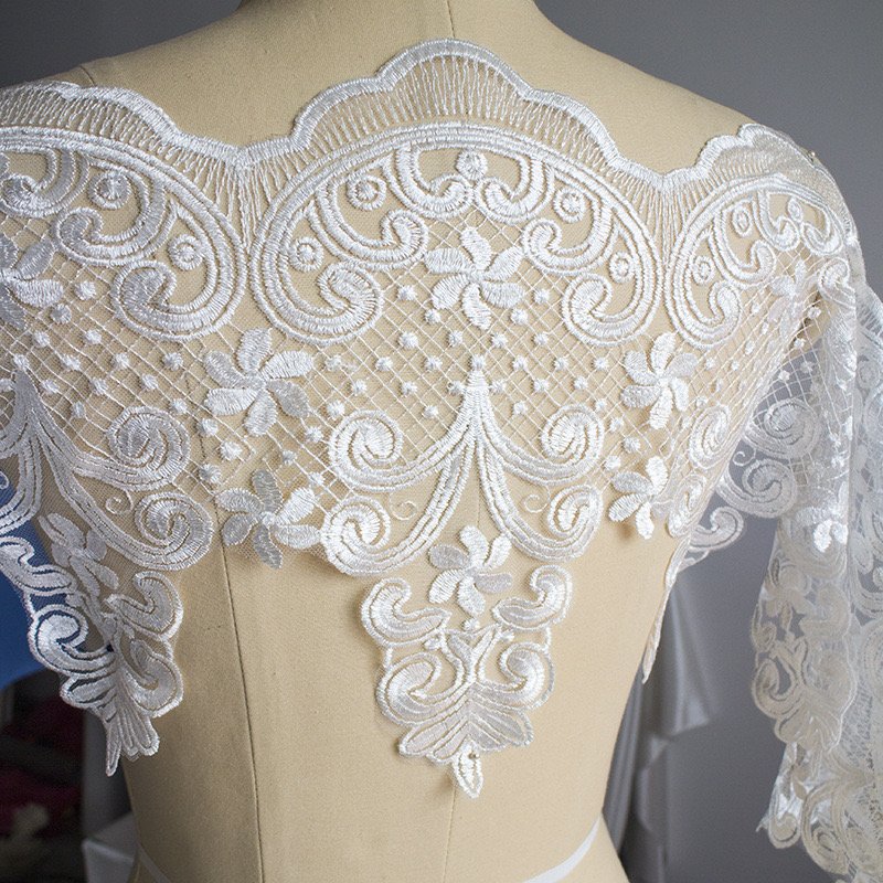 New Trending Wedding Embroidery Lace Trims Handmade DIY Stage Decoration Lace Trimming for Wedding Dress