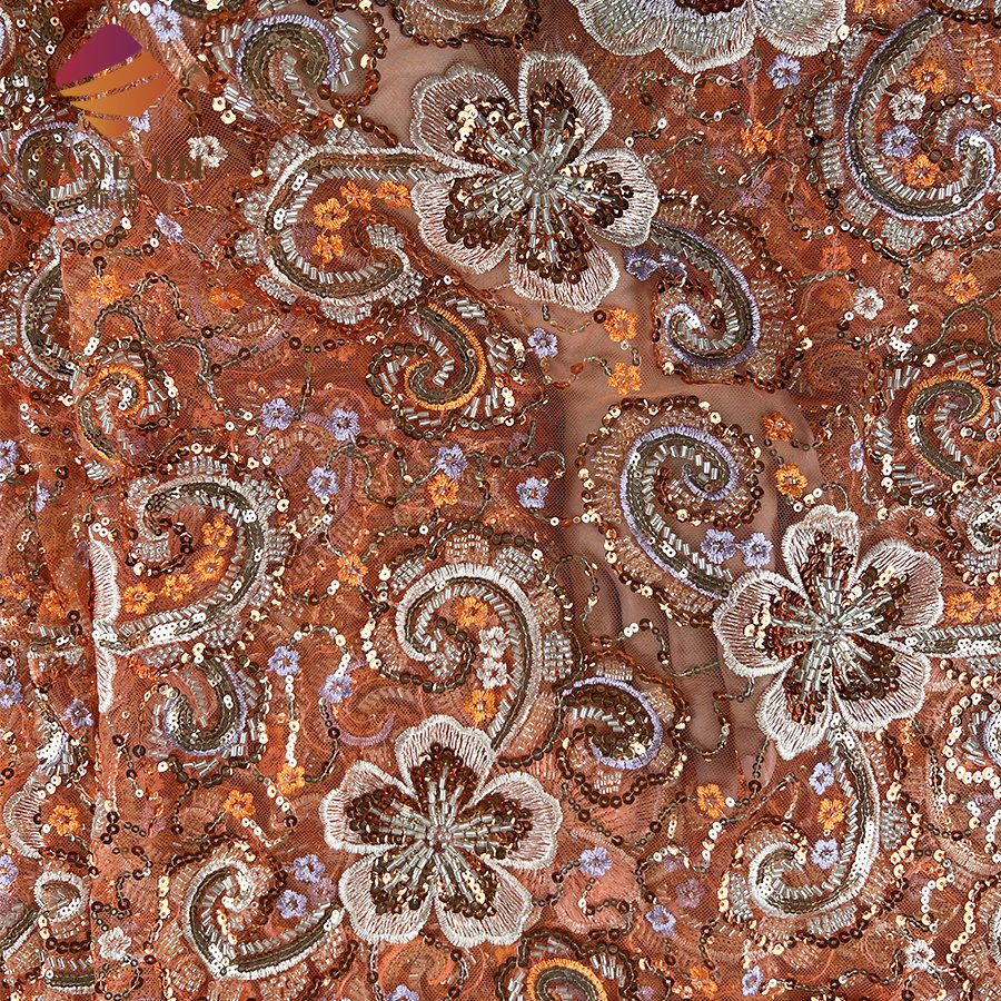 Latest 2024 African Beaded Lace Fabric Luxury Embroidery French Tulle Nigerian Sequins Lace Fabrics For Wedding Gowns Dress