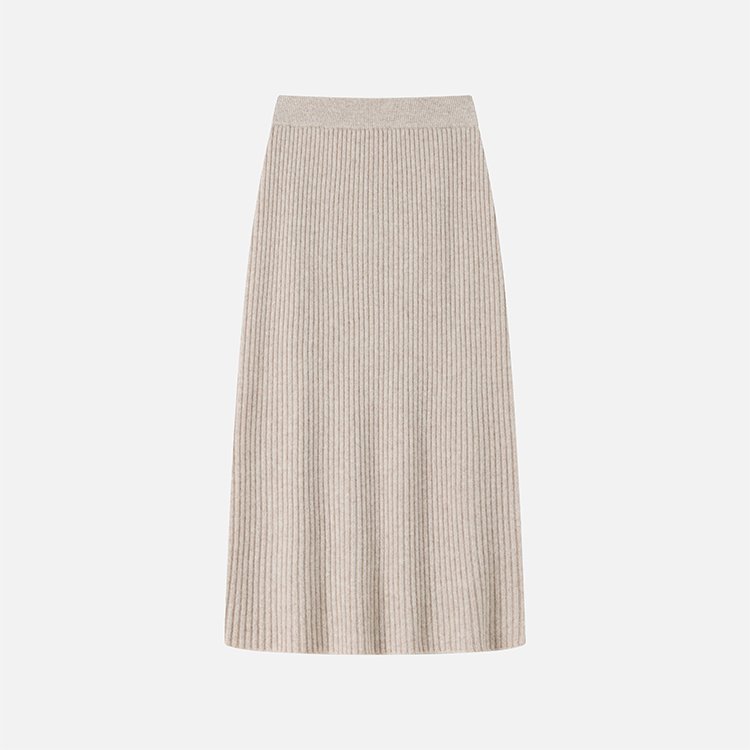 Cashmere Dress 100% Cashmere Women's Rib Skirt Spring Travel Wear Custom Design Factory Direct Wholesale