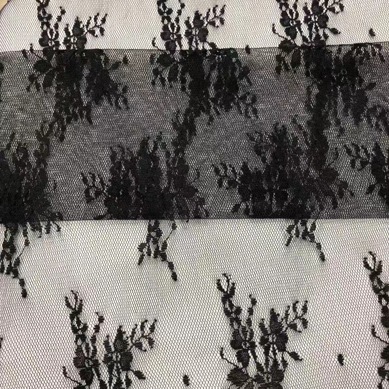 sexy black elastic lace fabric for Underwear set