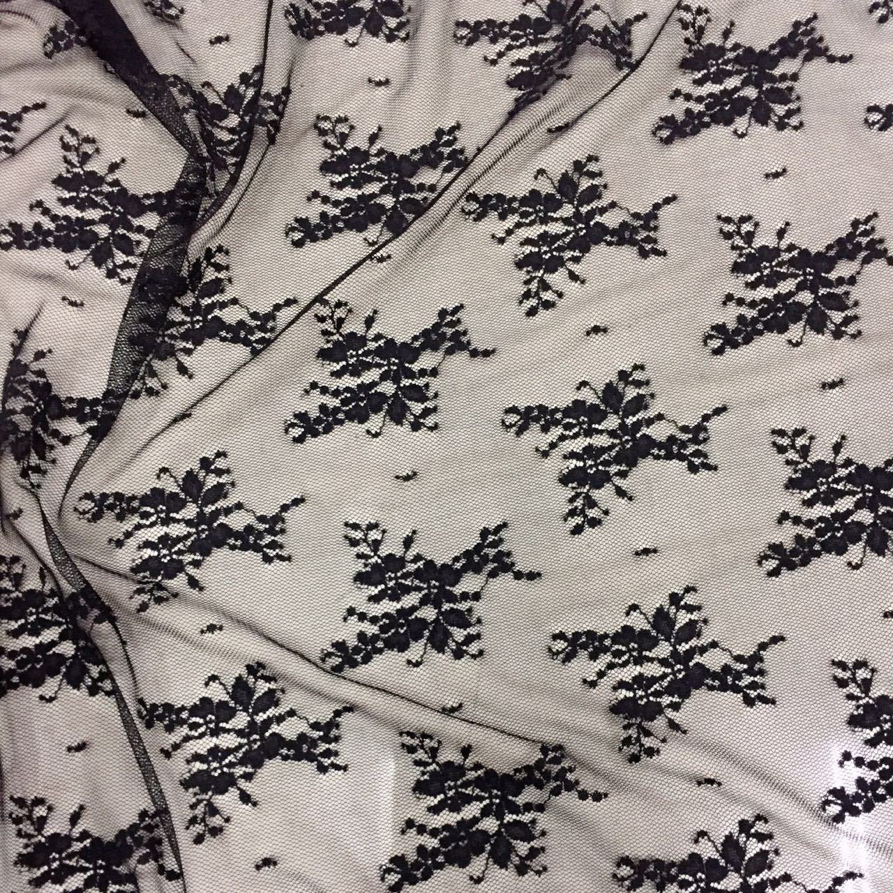 sexy black elastic lace fabric for Underwear set
