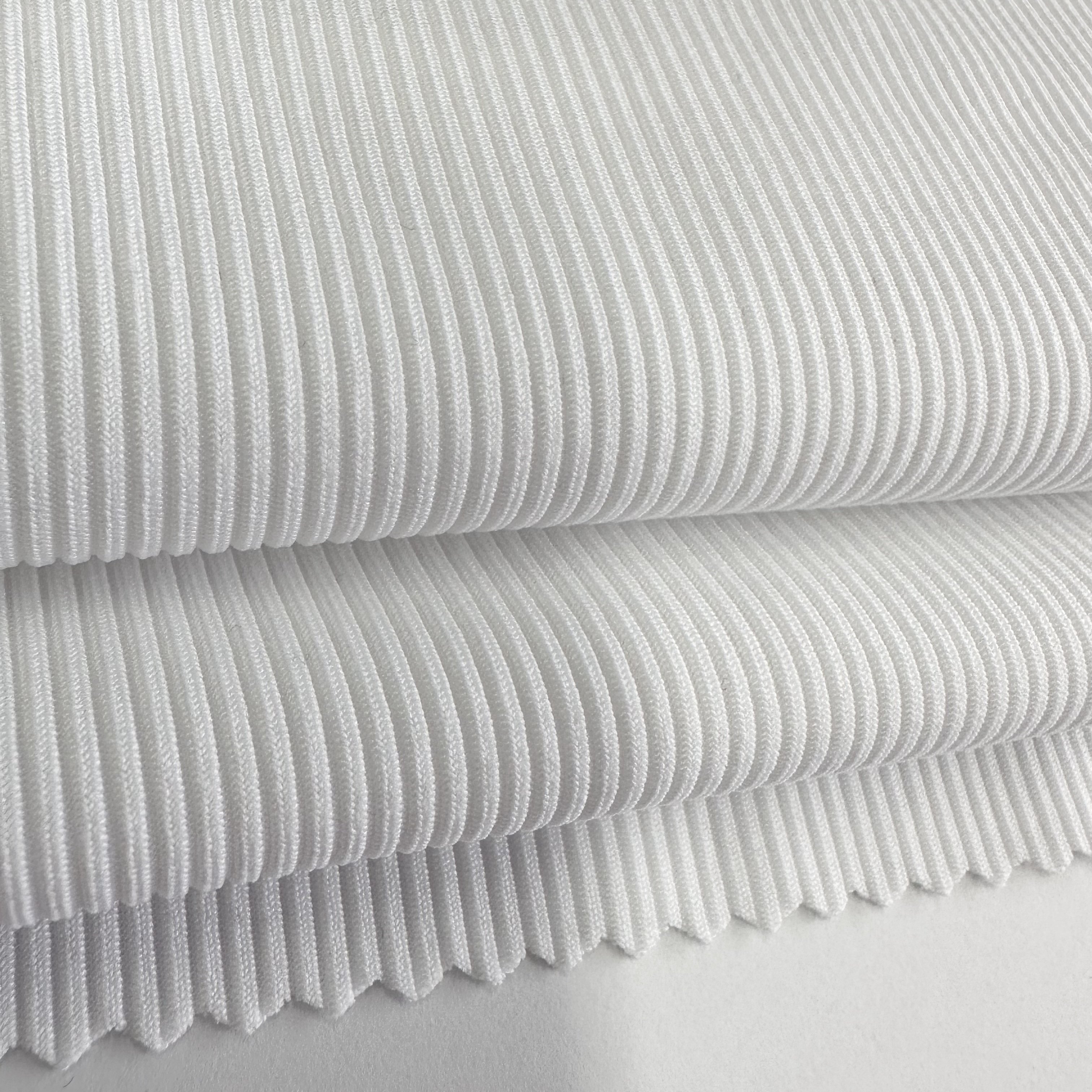 Wholesale 92% Nylon 8% Spandex Striped Knitted vest ribbed fabric 2*2 Rib Fabric For Sportswear and yoga leggings