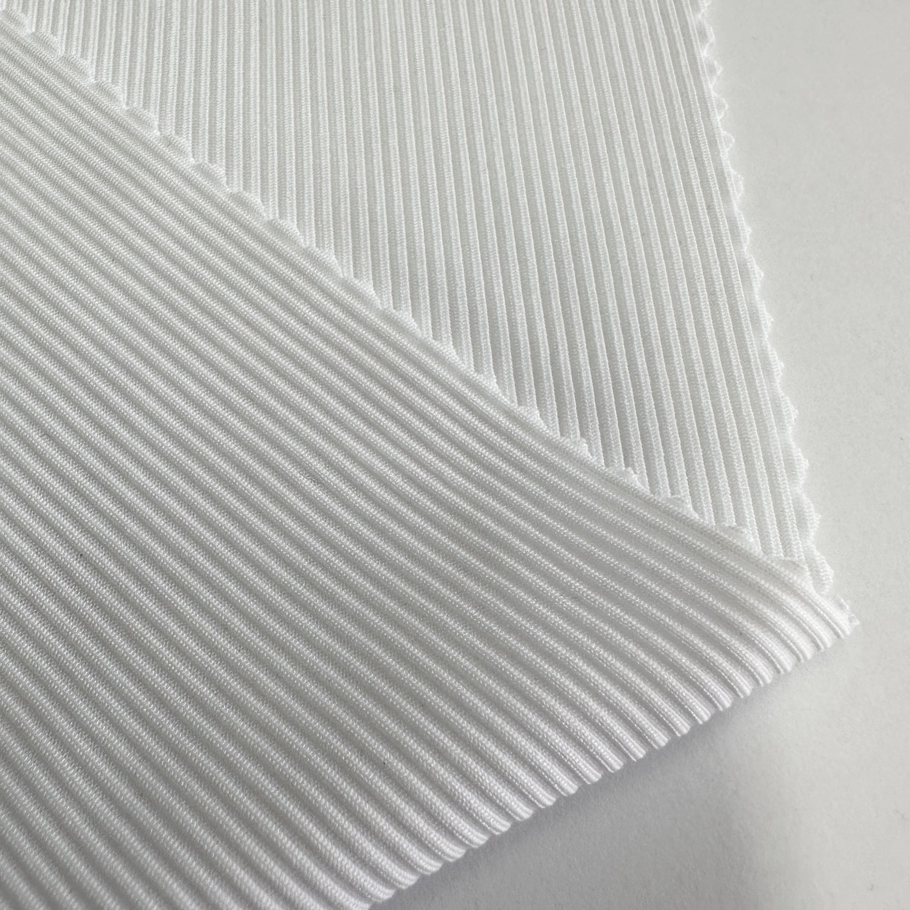 Wholesale 92% Nylon 8% Spandex Striped Knitted vest ribbed fabric 2*2 Rib Fabric For Sportswear and yoga leggings