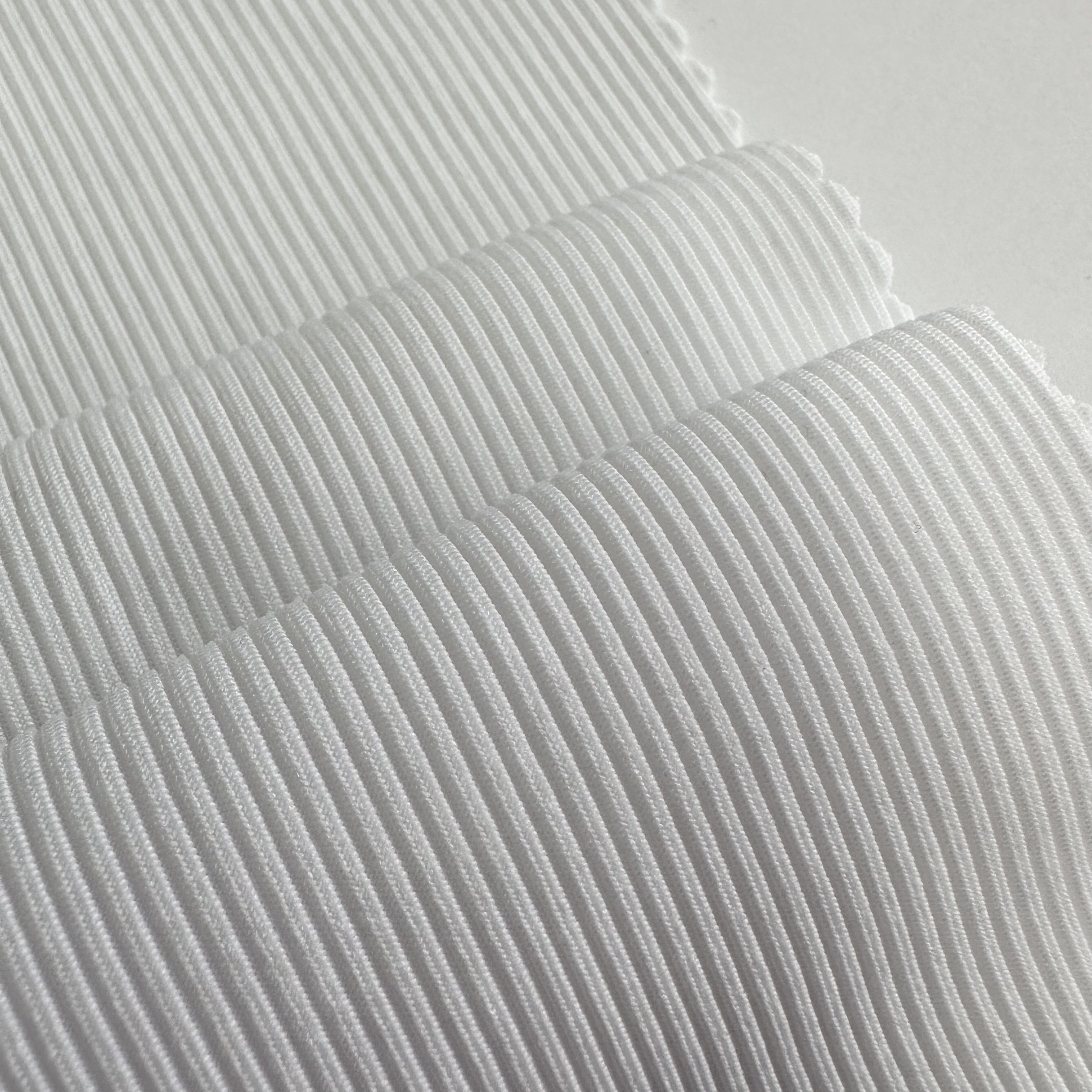Wholesale 92% Nylon 8% Spandex Striped Knitted vest ribbed fabric 2*2 Rib Fabric For Sportswear and yoga leggings
