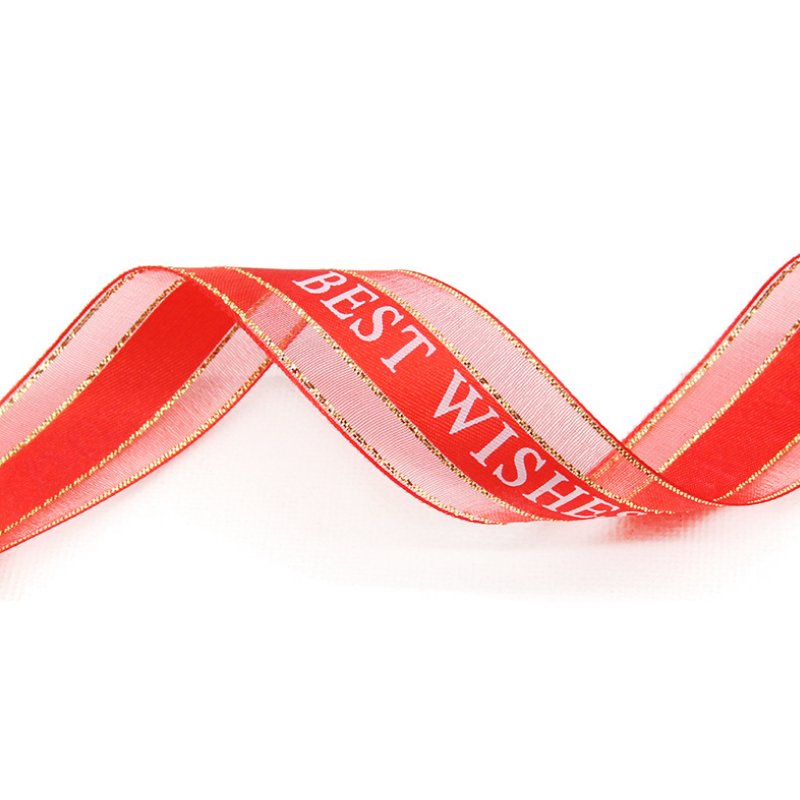Custom printed words logo wholesale 15mm 5/8inch 20mm colorful lace wrapping ribbon gift jewelry box with printer satin ribbons