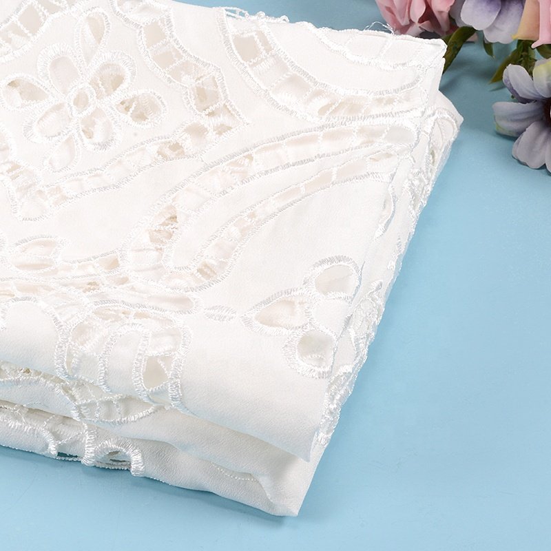 High Quality Polyester Embroidery Lace Fabric Woven Fabric For Women Dress price china wholesale indian embroidered fabric