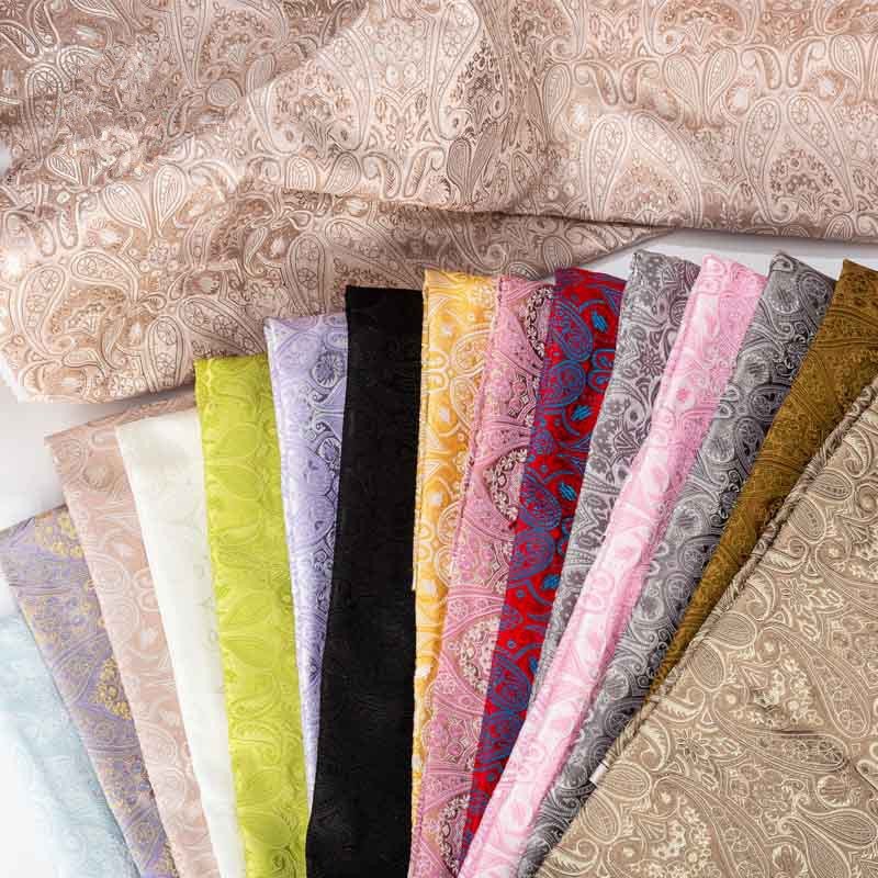 Wholesale Custom Breathable Charming Paisley Brocade fabric Jacquard Embroidery Fabric for Men Down Jacket Blazer Home Textile