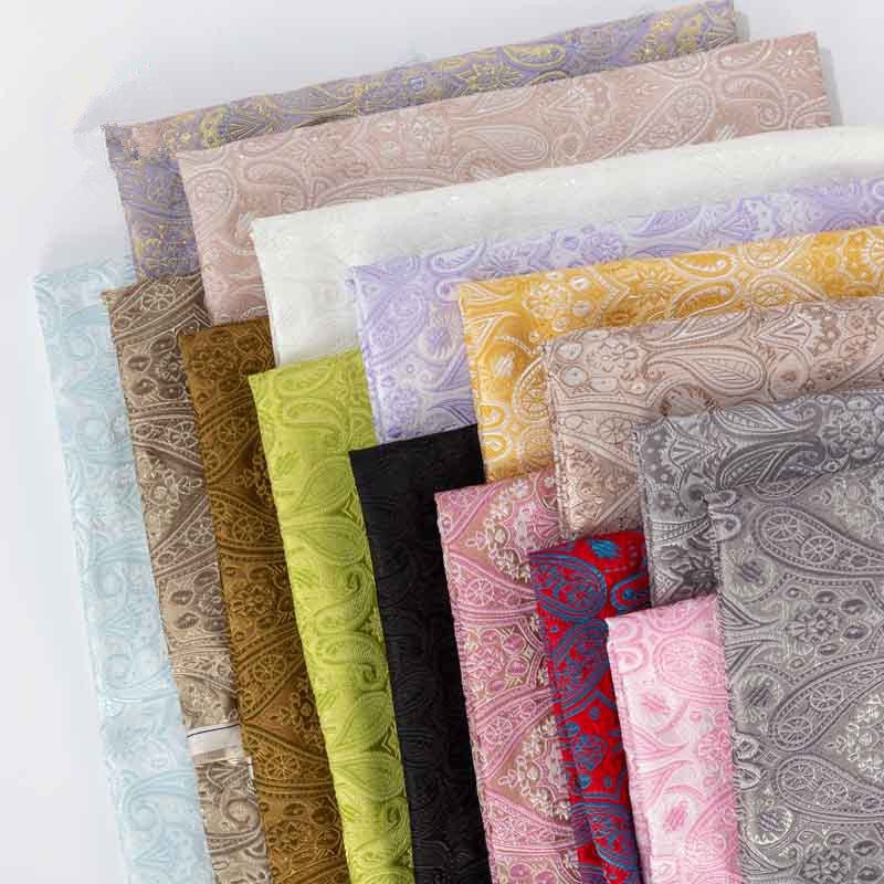 Wholesale Custom Breathable Charming Paisley Brocade fabric Jacquard Embroidery Fabric for Men Down Jacket Blazer Home Textile