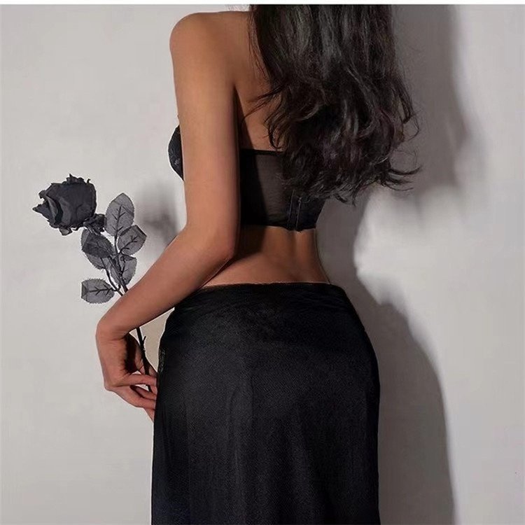 New Flower Lace Tops Women Sleeveless Fishbone Corset Sexy Tank Tops