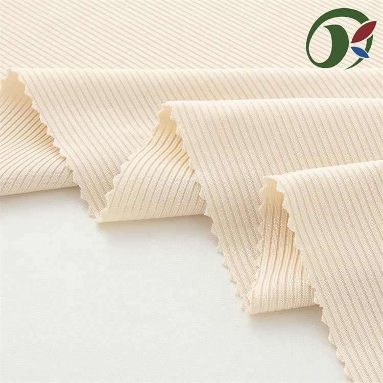 Factory Price Wholesale Stock High Quality 4 Way Stretch polyester fabric Spandex Ribbed Knit Fabric For Sportswear Leggings