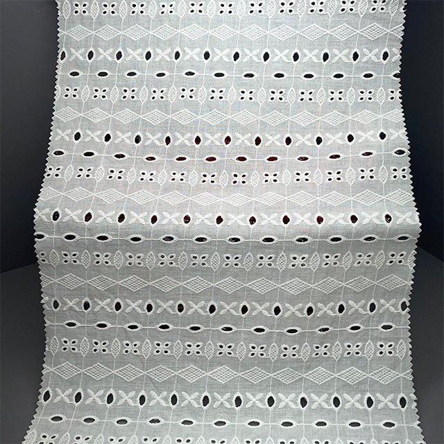 TUTON Fashion Dress White Cotton Lace Embroidery Fabric