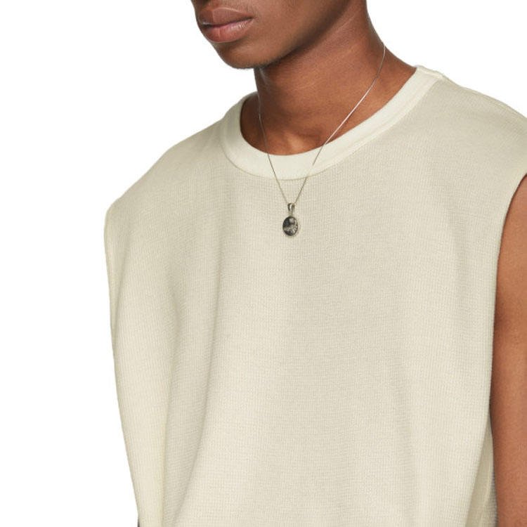 Clothing Manufacturer Rib Knit Crewneck Collar Sleeveless 100% Cotton Oversized Mens T-shirt Custom Cotton Shirt