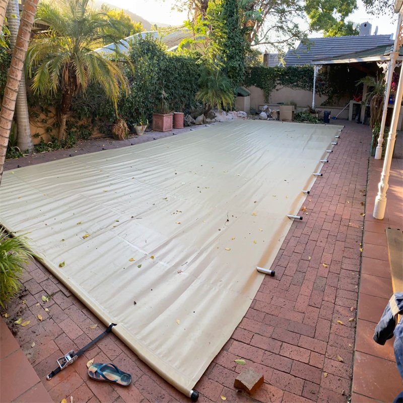 Custom PE PP PVC Heavy Duty Coated Tarpaulins Waterproof Inground Outdoor Leaf Net Swimming Pool Cover
