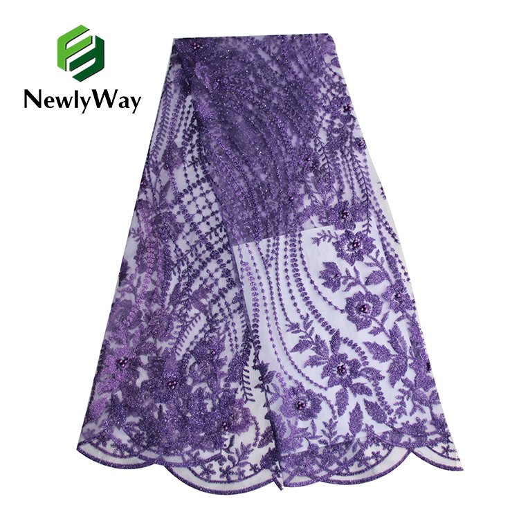 2022 NewlyWay Lace Factory Manufacturer African luxury Fabric Mesh Lace Embroidery Materials Fabric