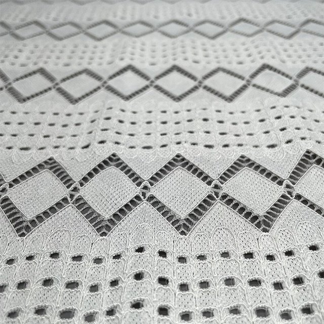 TUTON Custom TC Cotton 140 CM Beaded Lace Embroidery Fabric