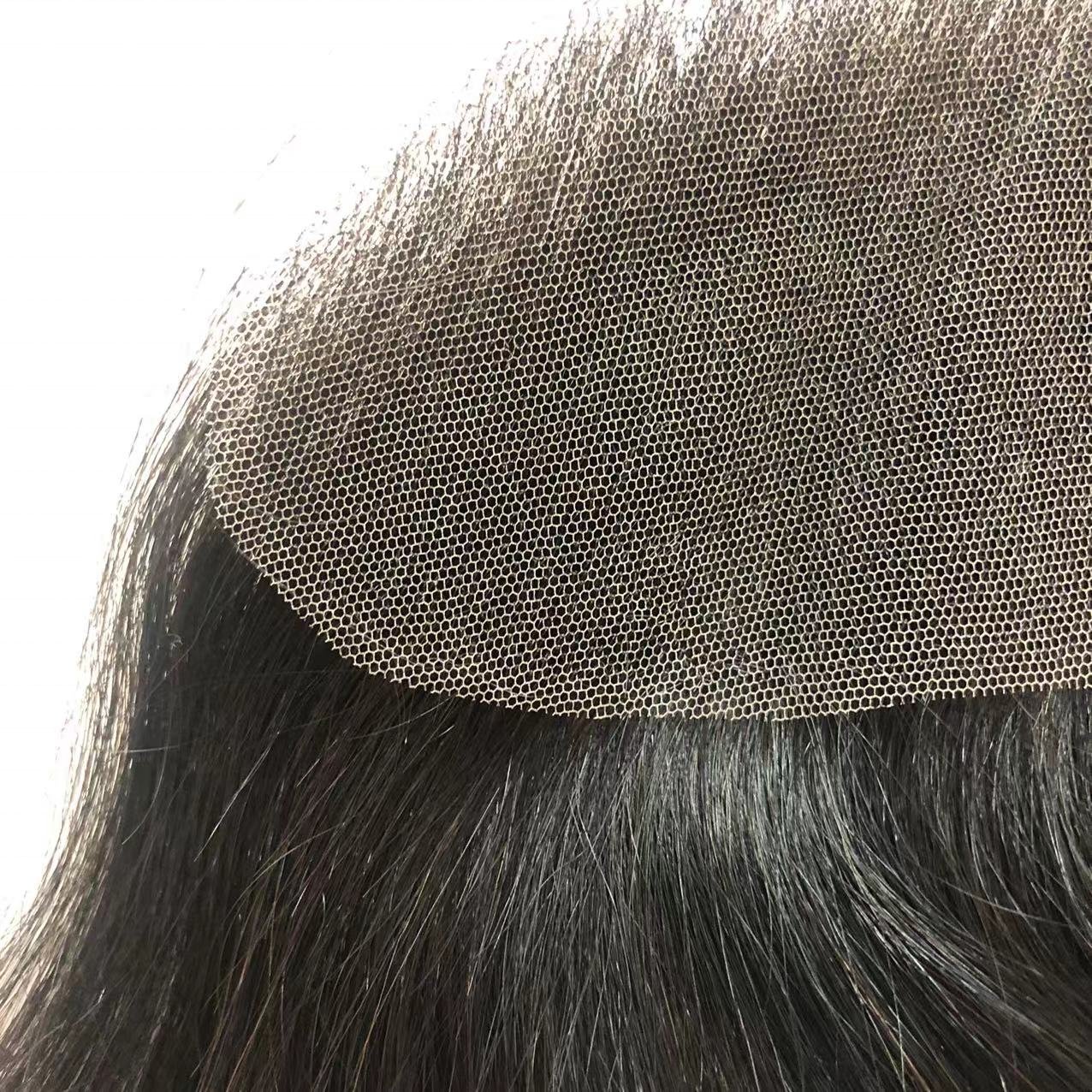 Black Hair Lace Base Frontal Hairline Topper 100% Human Hair Wigs Men lace Toupee
