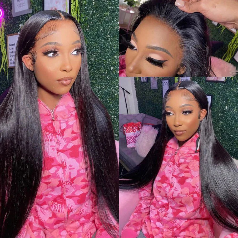 Wholesale Natural Raw Cambodian Bone Straight Human Hair Wig Full Lace Frontal 200% Density 13x4 Lace Front Wig For Black Women