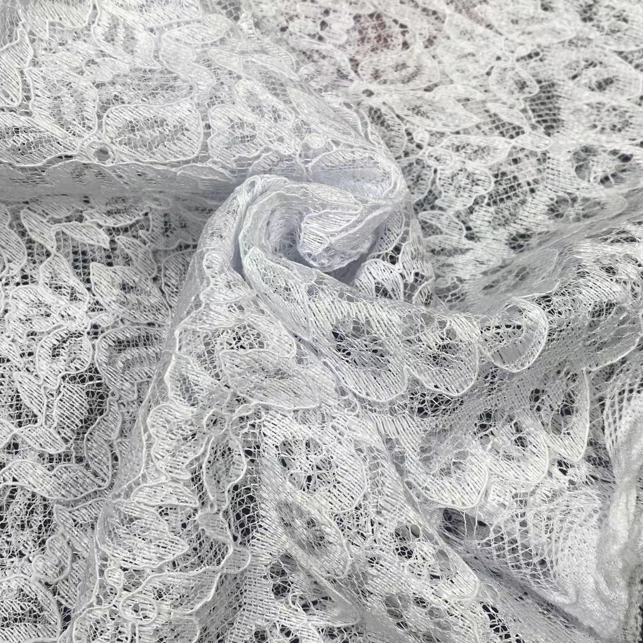 100% polyester lace fabric,Flower lace embroidery fabric, wedding dress lace fabric for women,Soft ,Multi-color custom,wholesale
