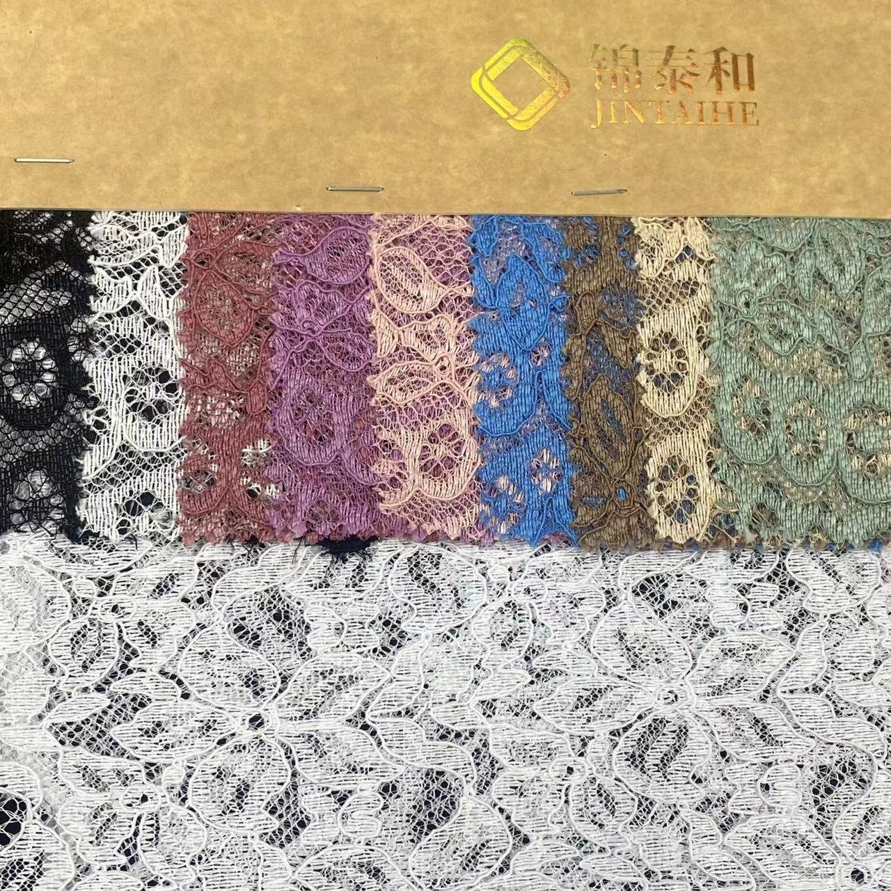 100% polyester lace fabric,Flower lace embroidery fabric, wedding dress lace fabric for women,Soft ,Multi-color custom,wholesale