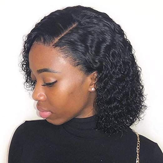 Wholesale 150% 180% Hd Lace Frontal Human Hair Bob Wigs, Virgin Hair kinky Curly Bob Pre-plucked Lace Front Wigs For Black Women