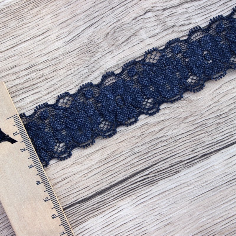 Zeal New Design 3.5Cm Elastic Lace Trim For Lingerie Underwear Decorative French Flower Lace Fabric For Wedding