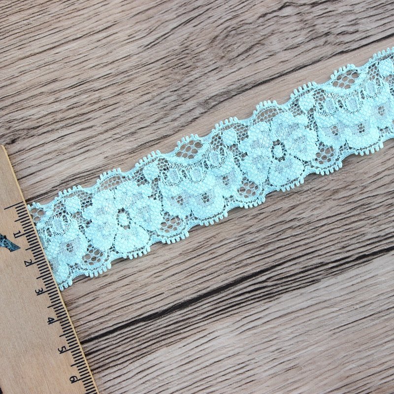 Zeal New Design 3.5Cm Elastic Lace Trim For Lingerie Underwear Decorative French Flower Lace Fabric For Wedding