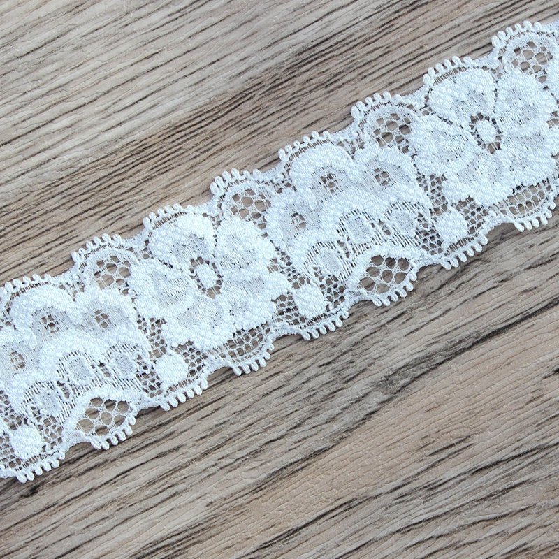Zeal New Design 3.5Cm Elastic Lace Trim For Lingerie Underwear Decorative French Flower Lace Fabric For Wedding
