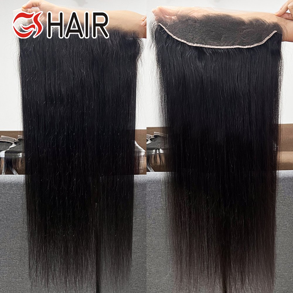 GS Brazilian Human Hair Extensions Straight 5x5 6x6 2x6 4x4 7x7 Closure Pre Plucked Short Long Natural Remy HD Lace Frontal