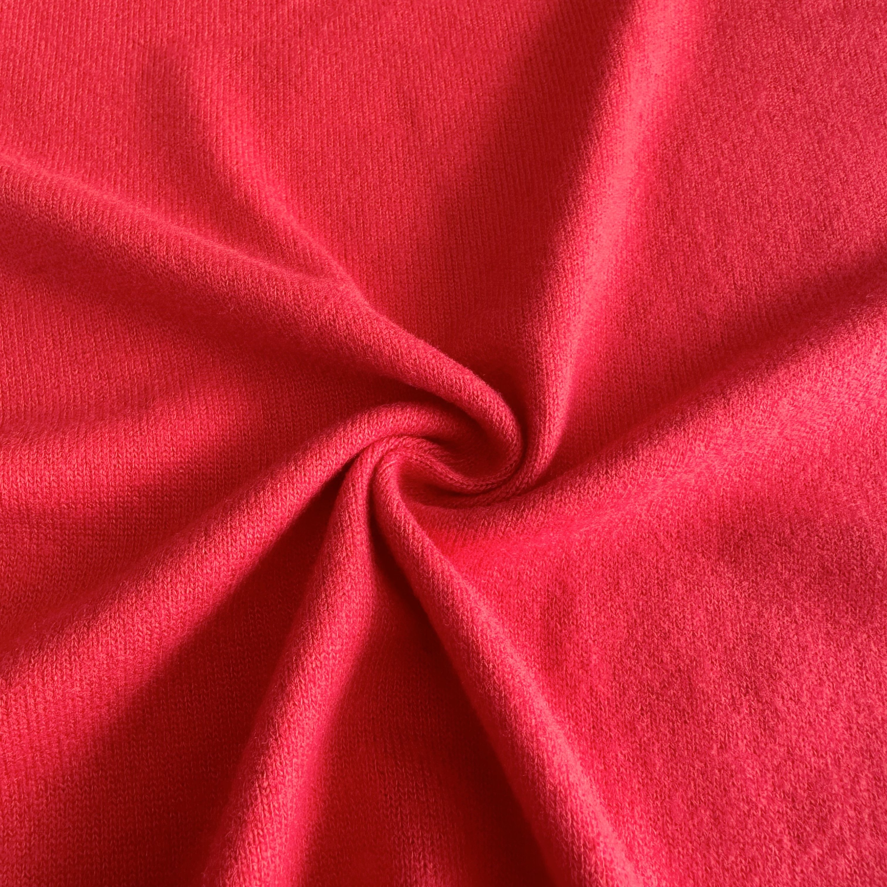 Hot selling 260gsm rayon polyester spandex RT brushed Hacci fabric angora cashmere jersey knit fabric for women sweaters