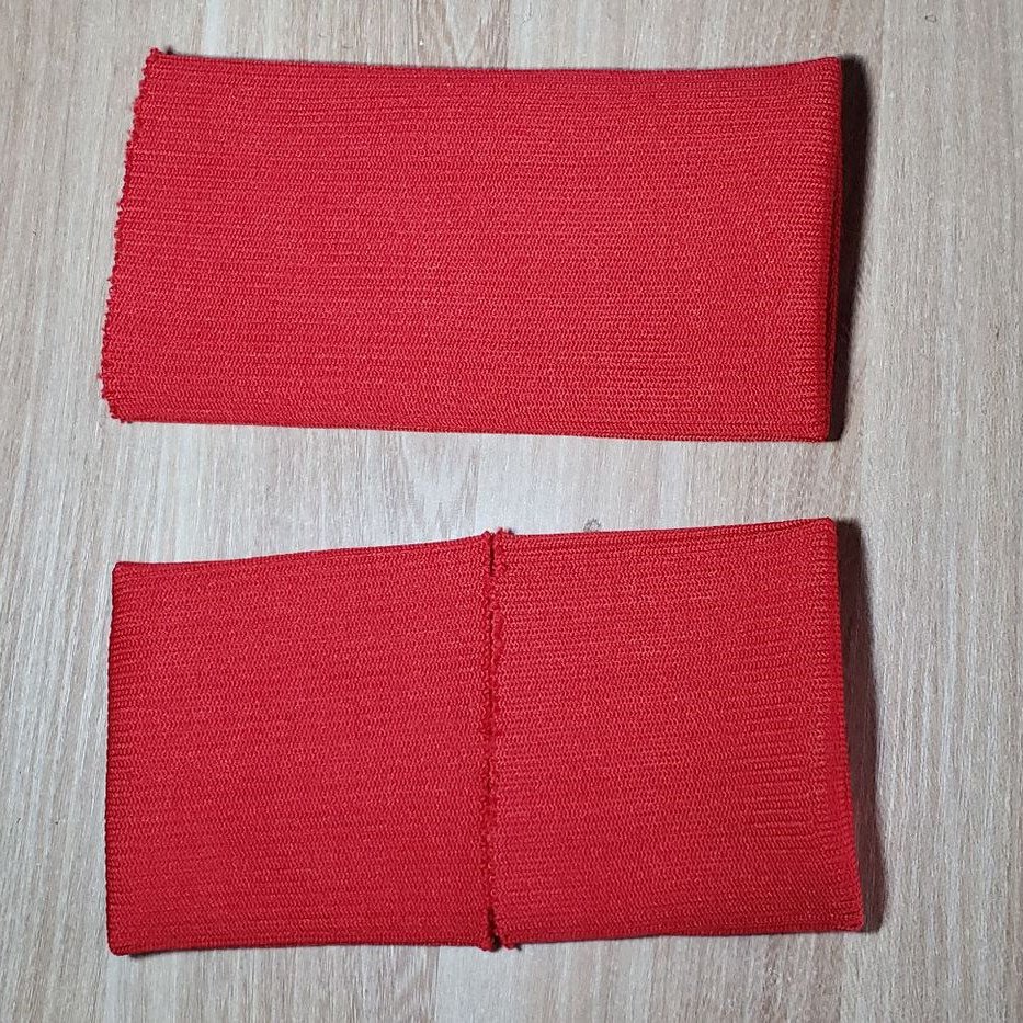 Seamless tubular ribbed cuffs cylindrical stretch polyester knitted garment fabric