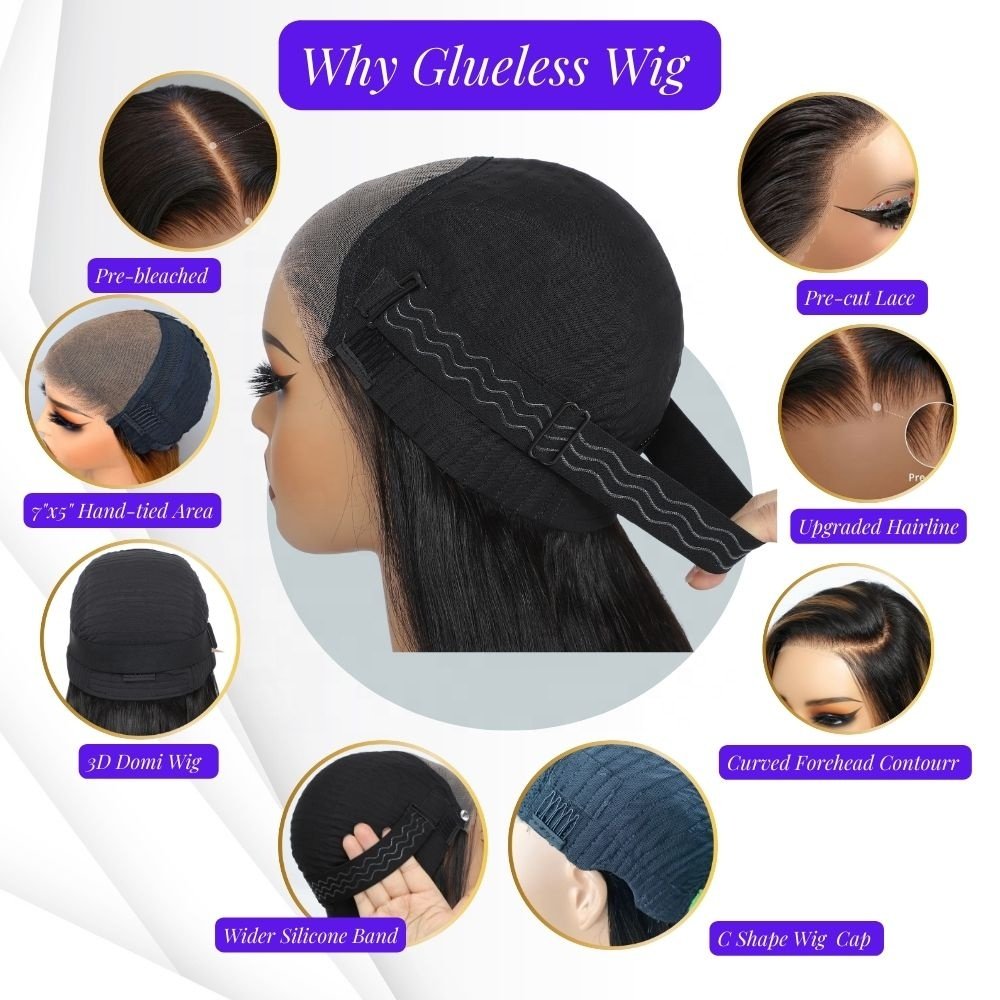 Wholesale Glueless 13x4 7x5 6x4 5x5 HD Full Lace Front Frontal Closure Wig Raw Vietnamese Cuticle Aligned Human Hair Wig Vendor