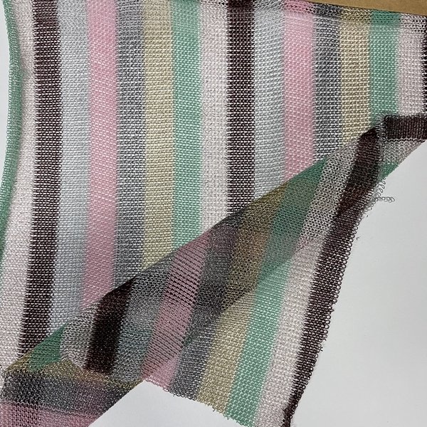 High elasticity knitted fabric soft lurex net glitter fabric metallic 4 way stretch fabric for clothing