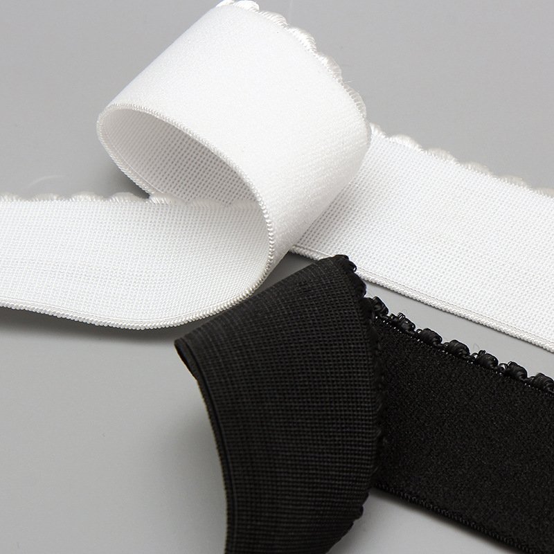 Single Side Velvet Elastic Waistband Lace Flat Elastic Band Single Side Crescent Polyester Elastic For Oversleeve Underwear